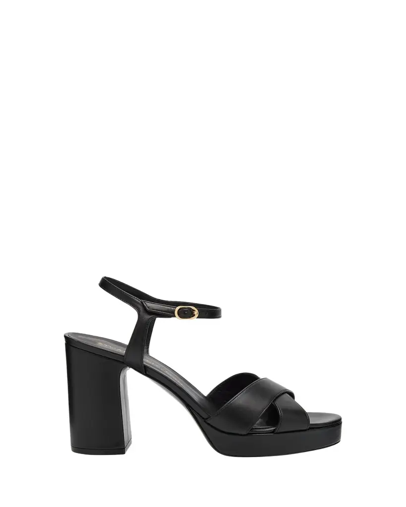 Stuart Weitzman Dayna Leather Crisscross Platform Sandals