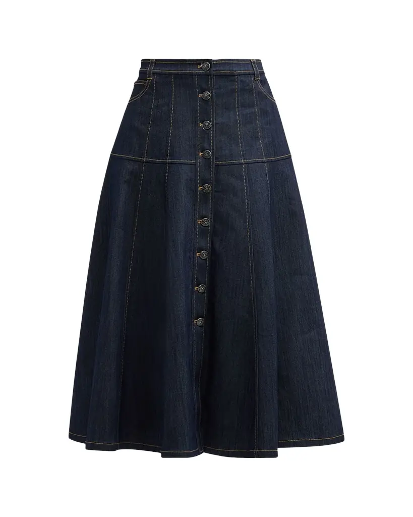 Cinq a Sept Veena Denim Midi Skirt