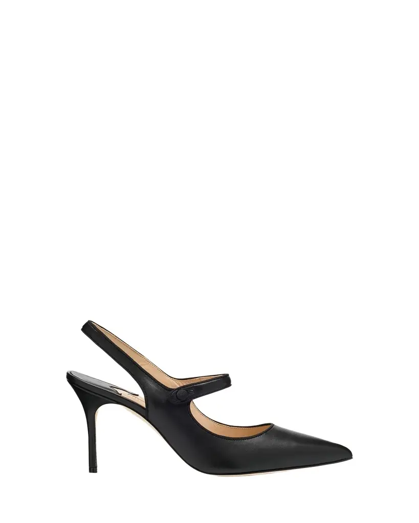 Manolo Blahnik Camparisli Leather Mary Jane Slingback Pumps - Women's Shoes