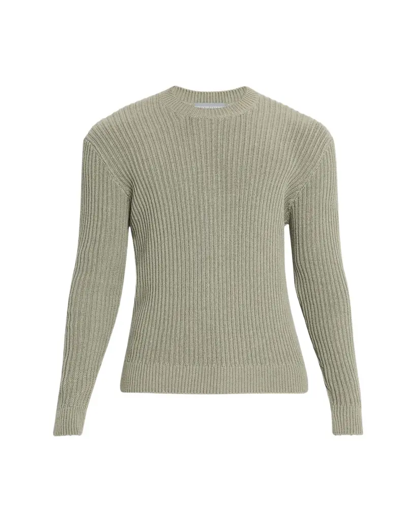 Bergdorf Goodman Men's Wide Rib Cotton Crewneck Sweater
