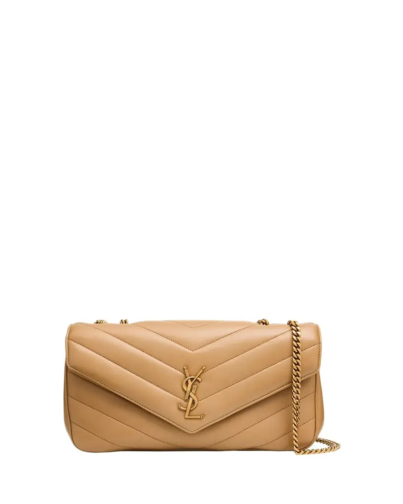 Saint Laurent Loulou Medium YSL Chain Shoulder Bag in Quilted Leather
