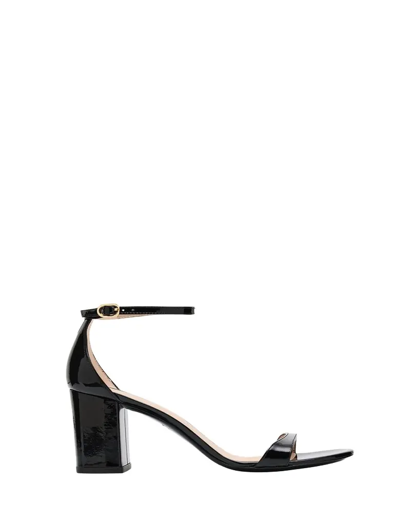 Stuart Weitzman Nudist II Leather Ankle-Strap Sandals
