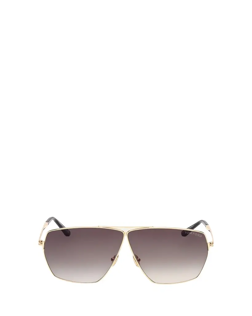 TOM FORD Stella Aviator Square Metal Sunglasses