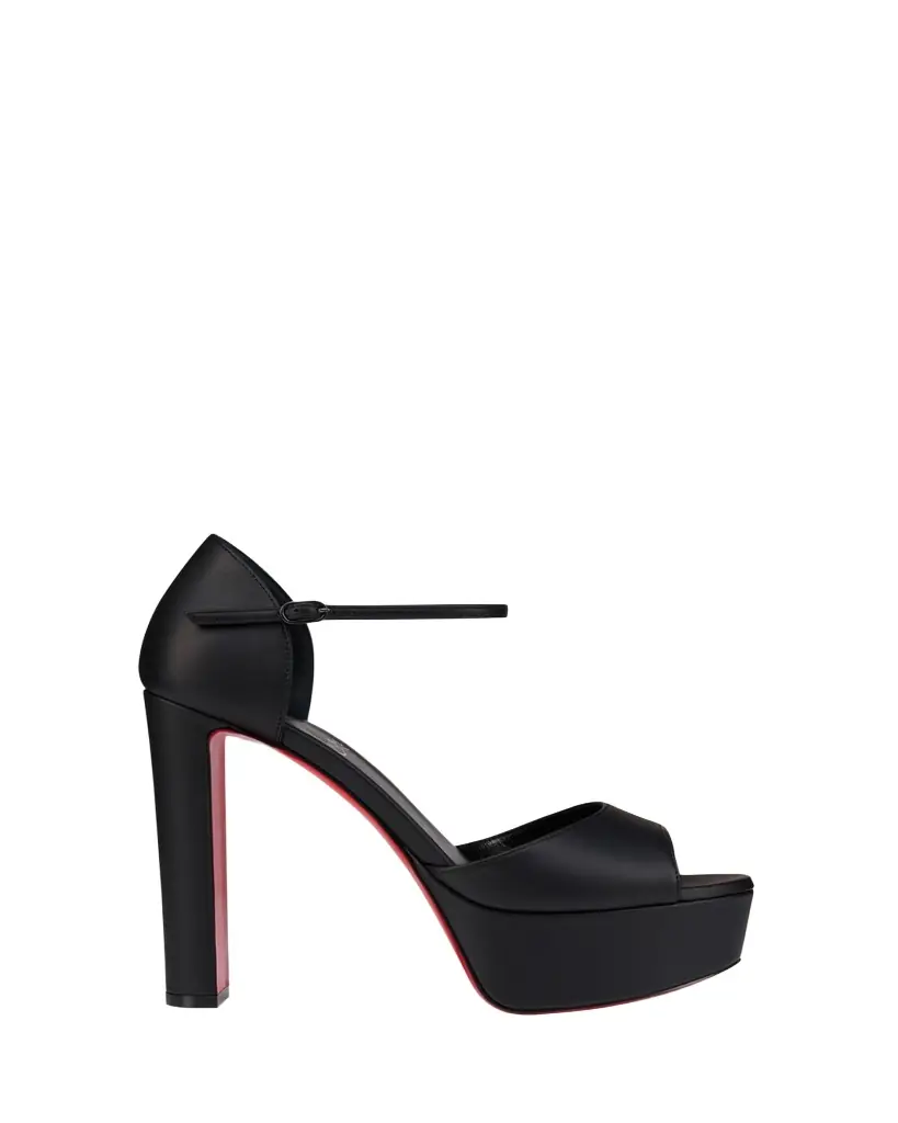 Christian Louboutin 130mm Sandaloo Leather Platform Sandals