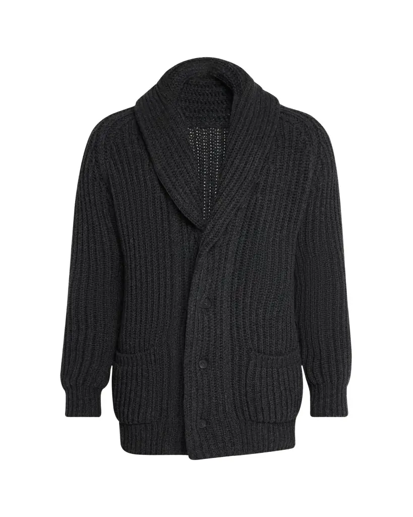 Anderson & Sheppard Men's Rib-Knit Cashmere Cardigan
