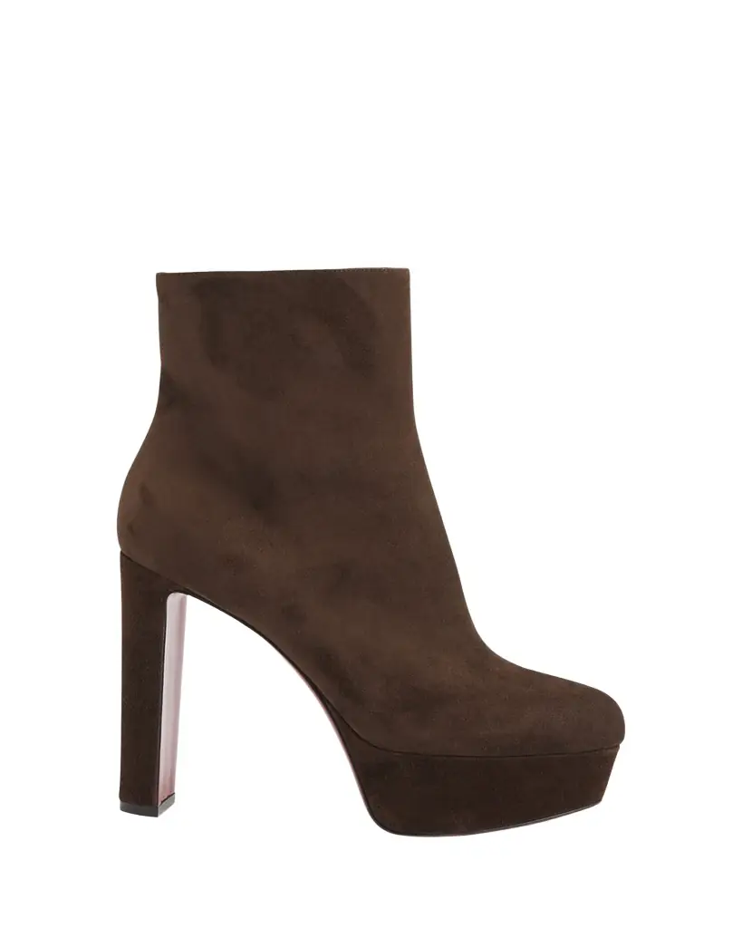 Christian Louboutin 55mm Loo Suede Ankle Booties