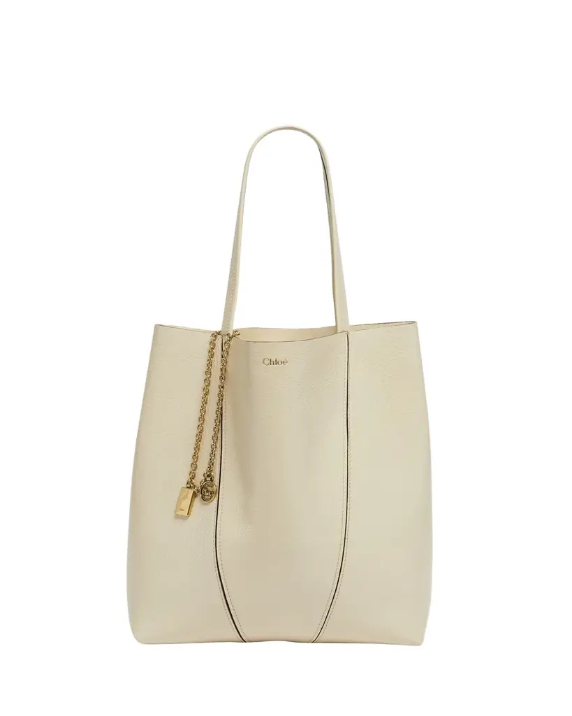 Chloe Spin Medium Tote Bag in Leather