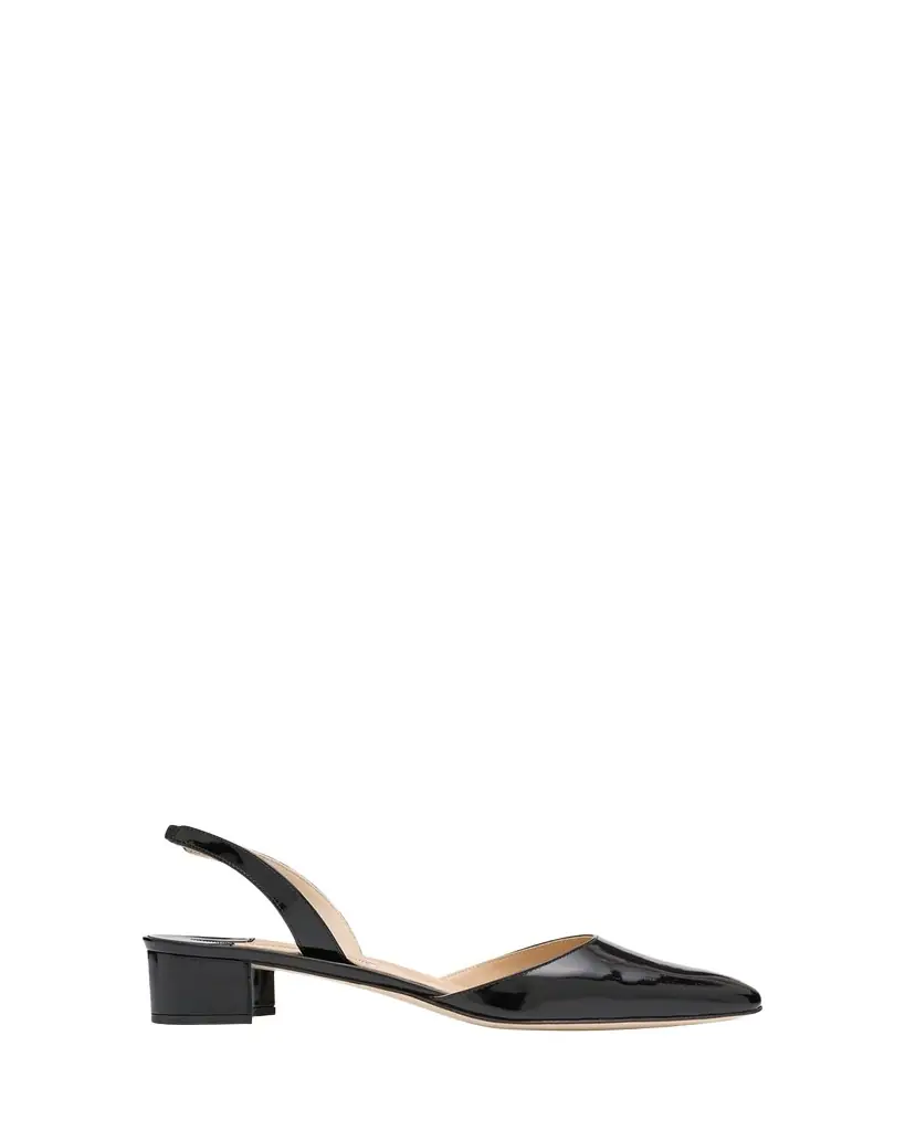 Manolo Blahnik Aspro Leather Slingback Ballerina Pumps