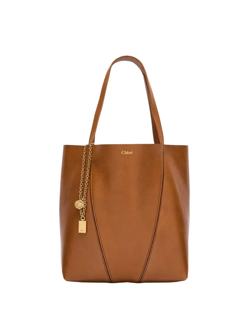 Chloe Spin Medium Tote Bag in Leather