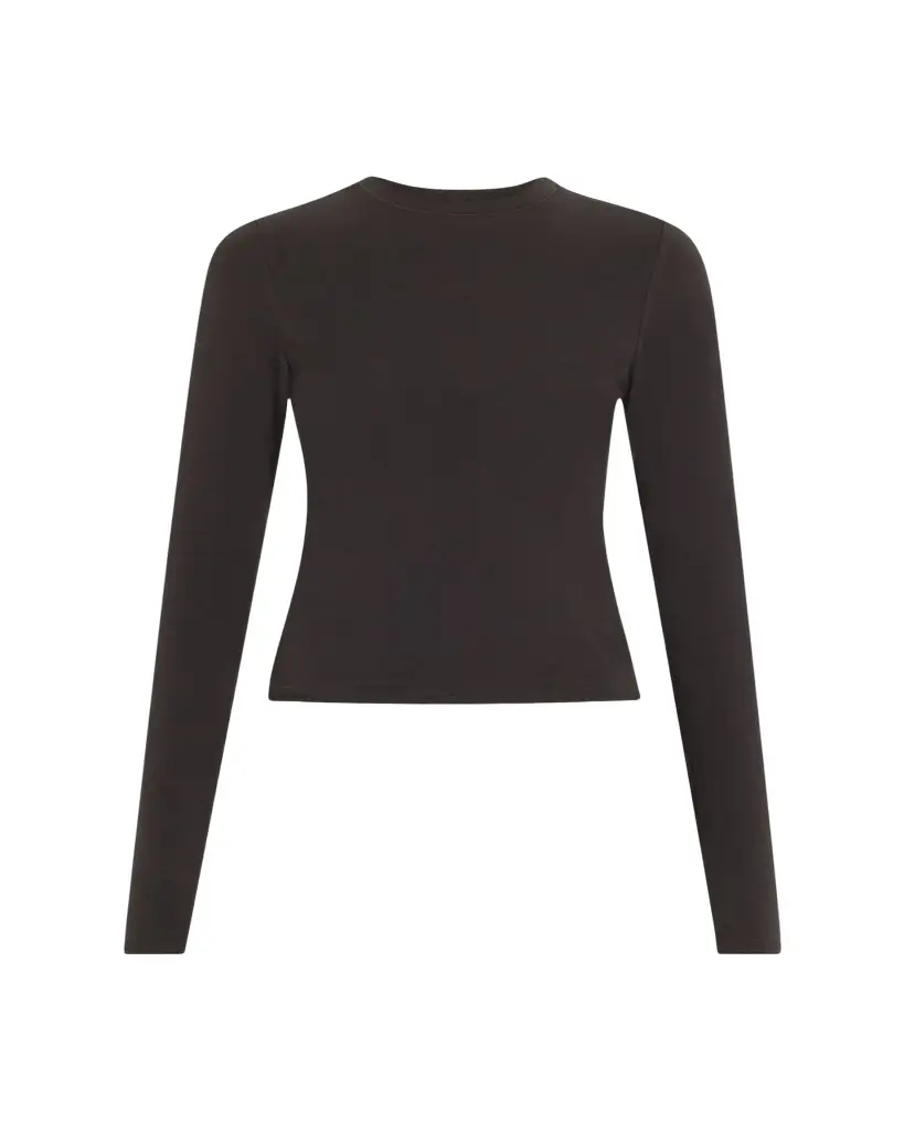 SKIMS Cotton Jersey Long-Sleeve Crewneck T-Shirt