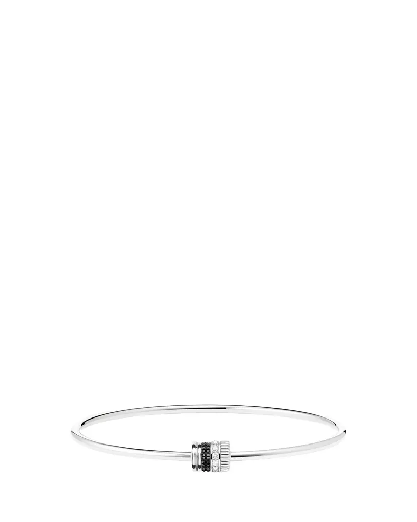 Boucheron Quatre Black Edition Bangle Bracelet with Diamonds