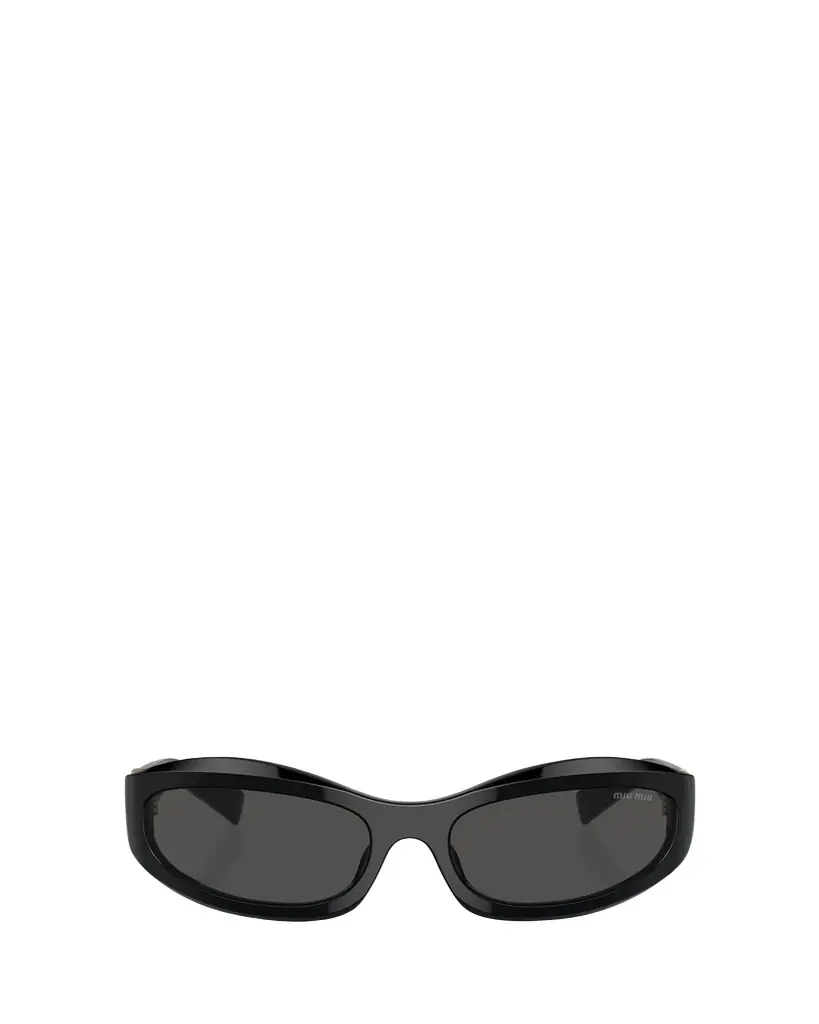Miu Miu 14ZSF Logo Oval Acetate Sunglasses