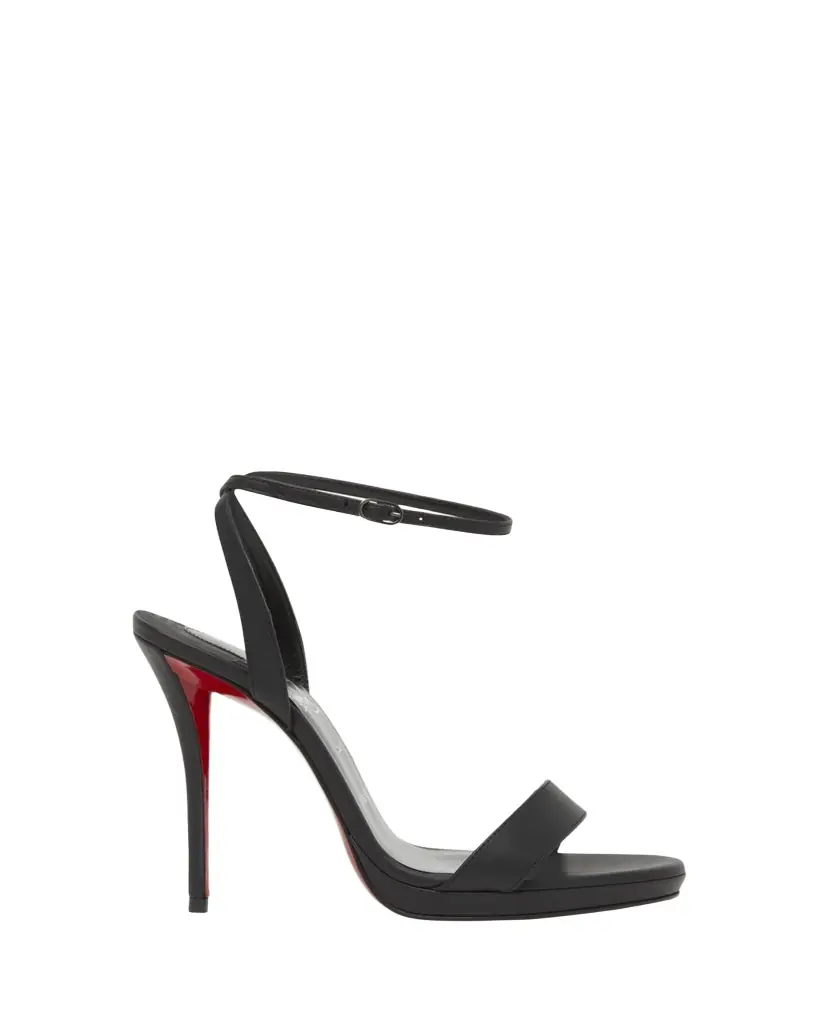 Christian Louboutin 120mm Miss Z Leather Ankle-Strap Sandals