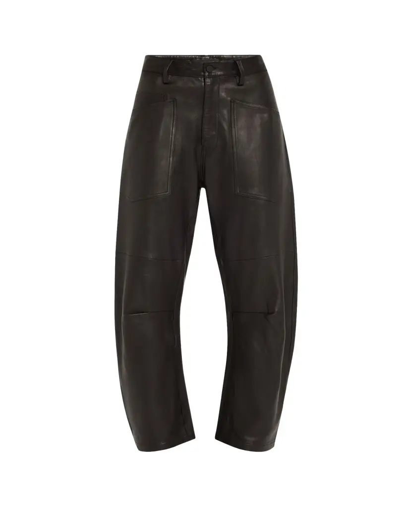 Nili Lotan Shon Barrel Leather Pants