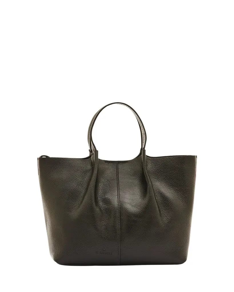 Il Bisonte Nina Small Pleated Leather Tote Bag