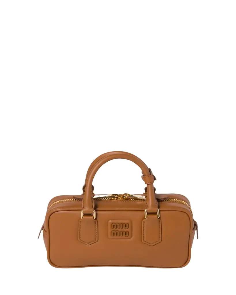 Miu Miu Zip Calf Leather Top-Handle Bag