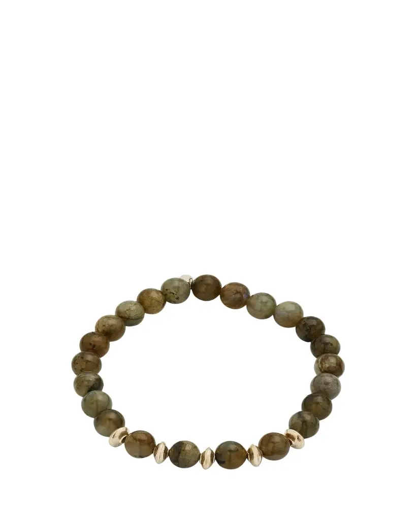 Jan Leslie Men's Labradorite Beaded Bracelet