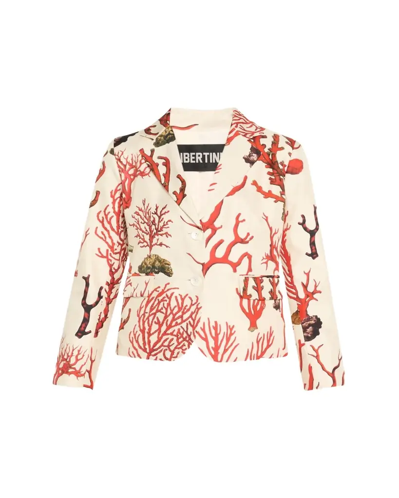 Libertine Venetian Coral Single-Breasted Short Jacket