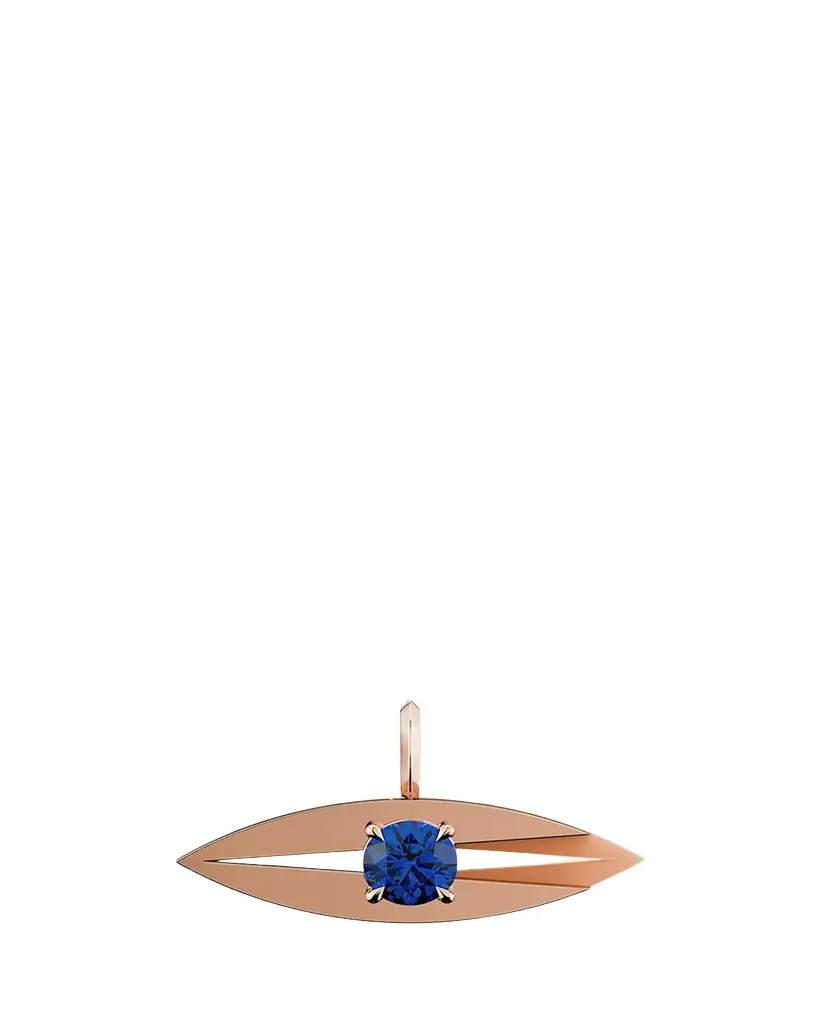 KAMAL Lotus Evil Eye Sapphire Charm