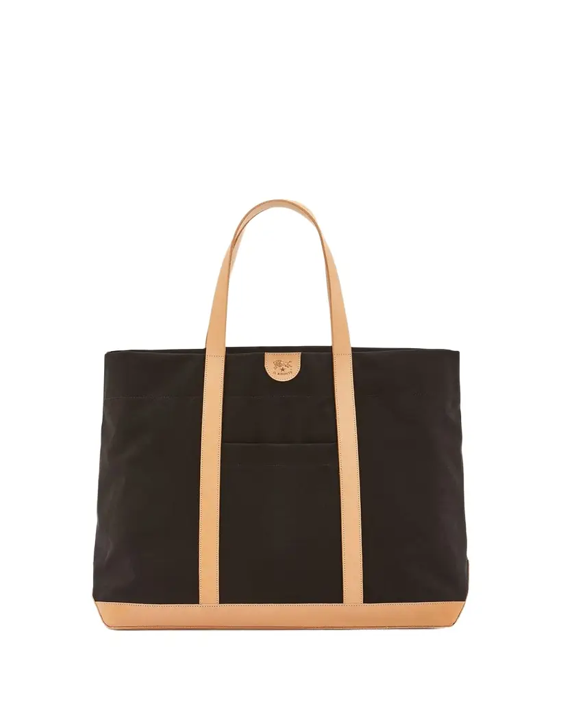 Il Bisonte Caramella Large Canvas Shopper Tote Bag