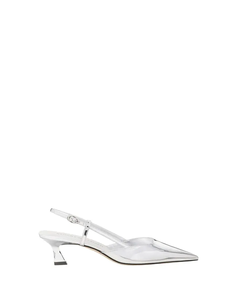 Stuart Weitzman Vinnie Metallic Kitten Slingback Pumps