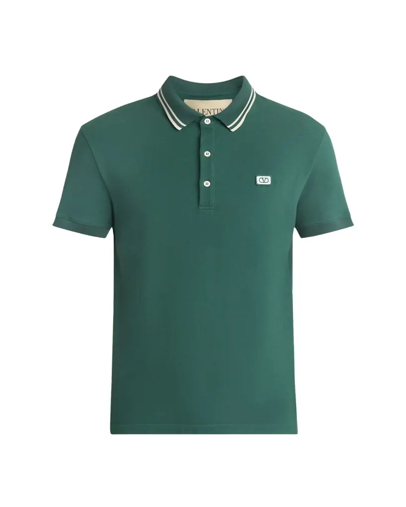 Valentino Garavani Men's VLogo-Patch Pique Polo Shirt