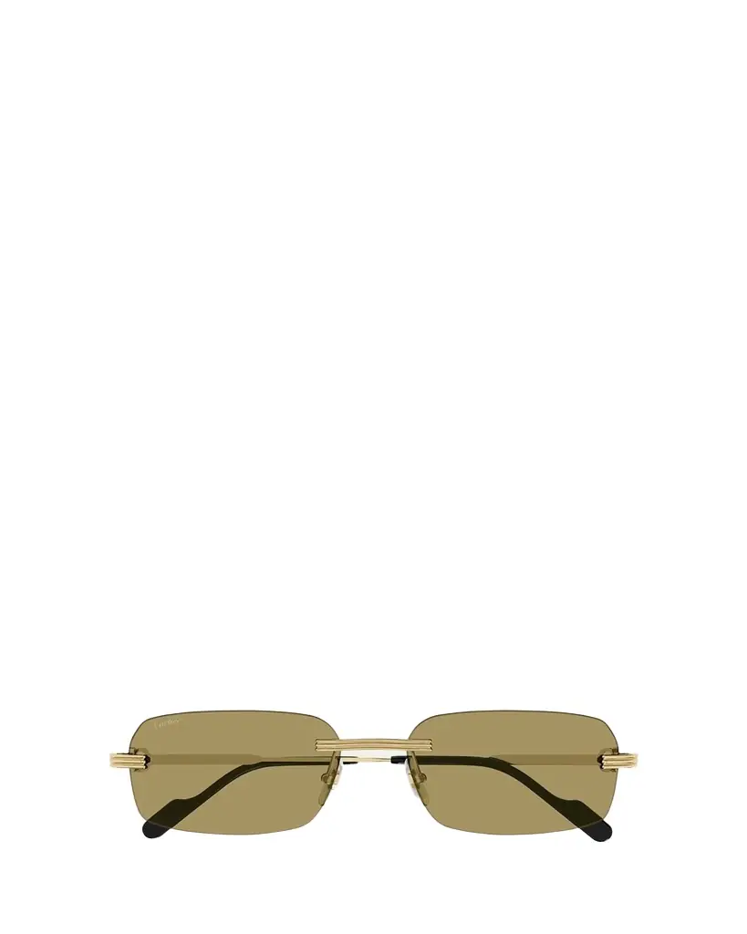 Cartier Men's Rimless Rectangle Metal Sunglasses