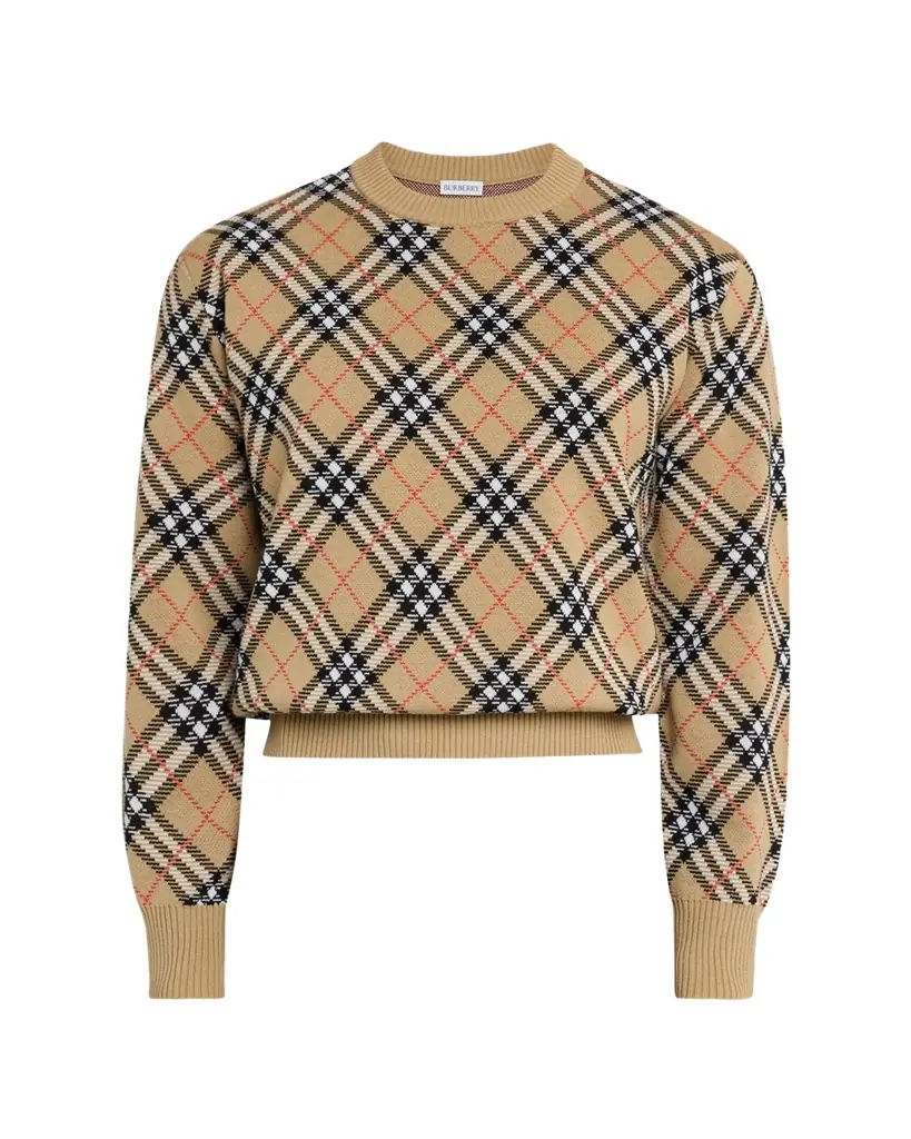 Burberry Men's Vintage Check Knit Crewneck Sweater