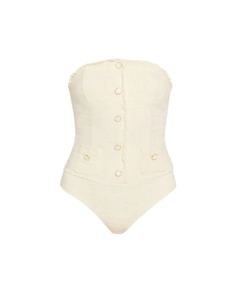 SIMKHAI Natalie Strapless One-Piece Swimsuit