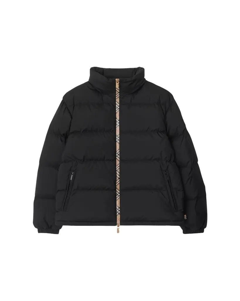 Burberry Men's Check-Zip Down Jacket