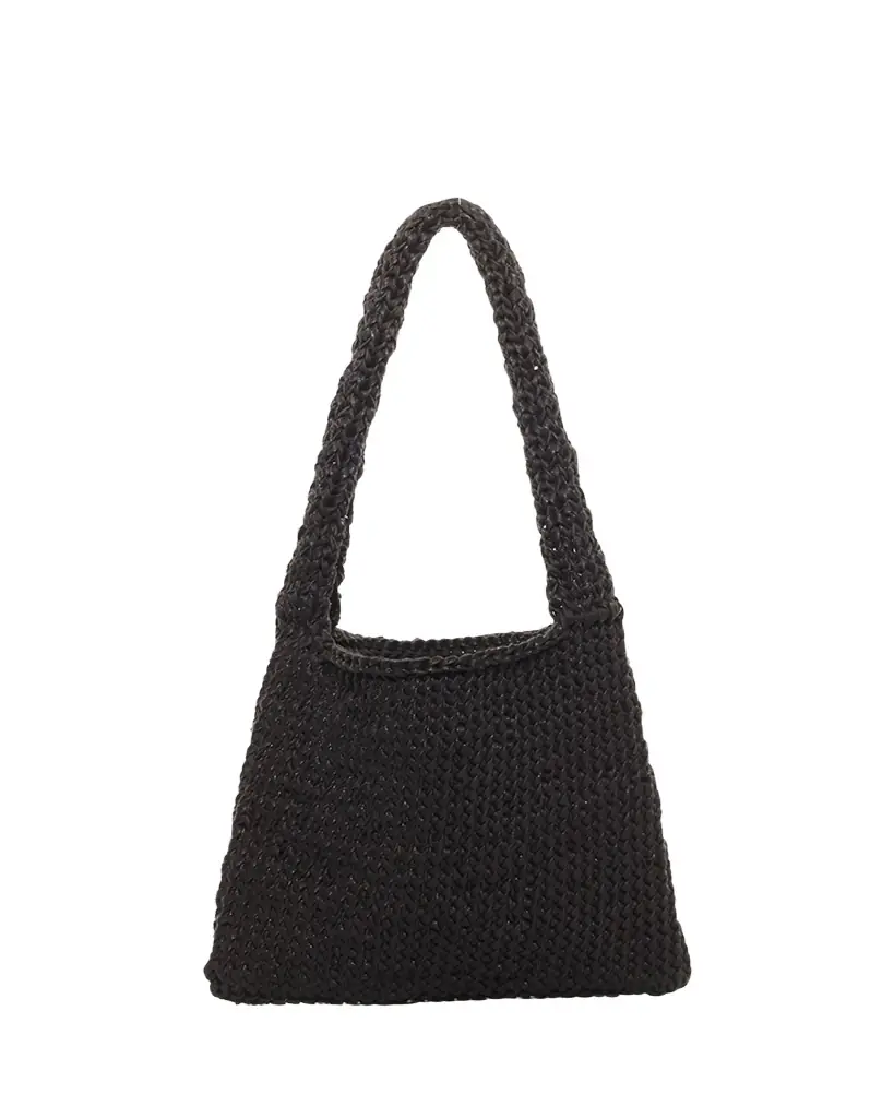 THE ROW Didion Woven Shoulder Bag in Waxed Cotton