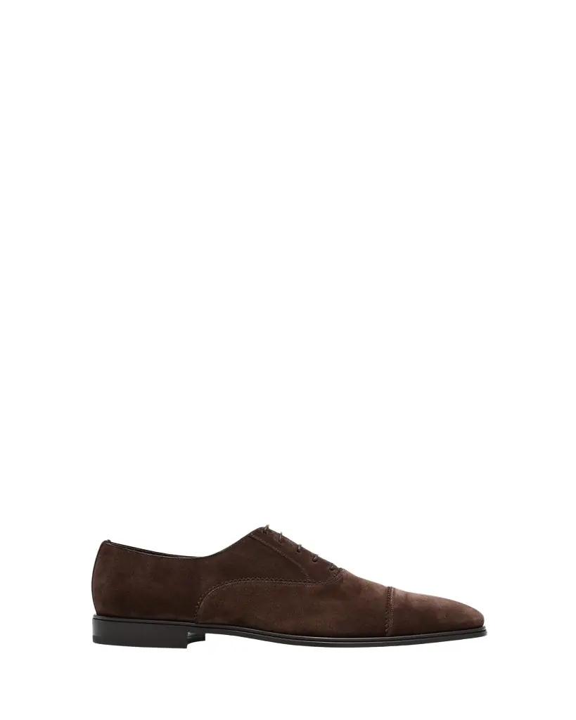 Ferragamo Men's Boston Suede Cap Toe Oxford Shoes