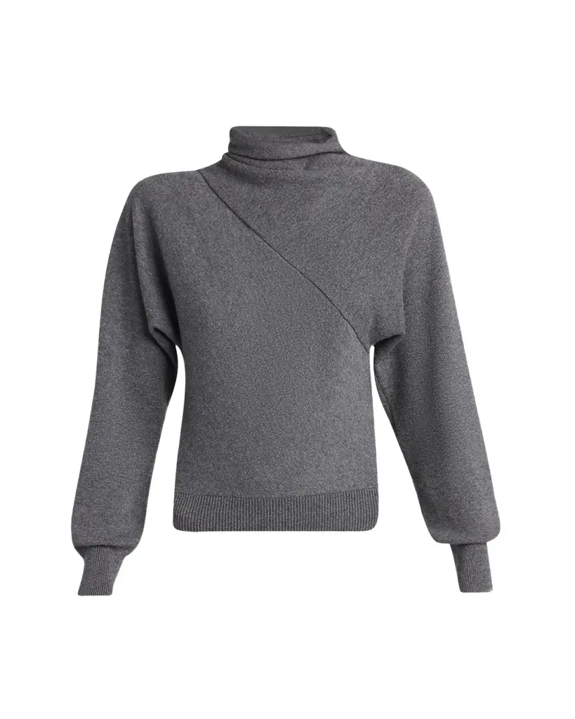 TOM FORD Wrap-Neck Fine Cashmere-Cotton Sweater