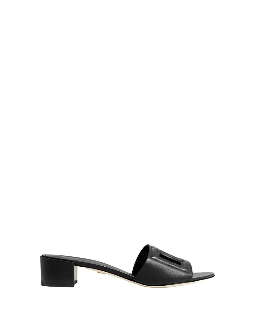 Dolce & Gabbana 40mm DG Cutout Leather Slide