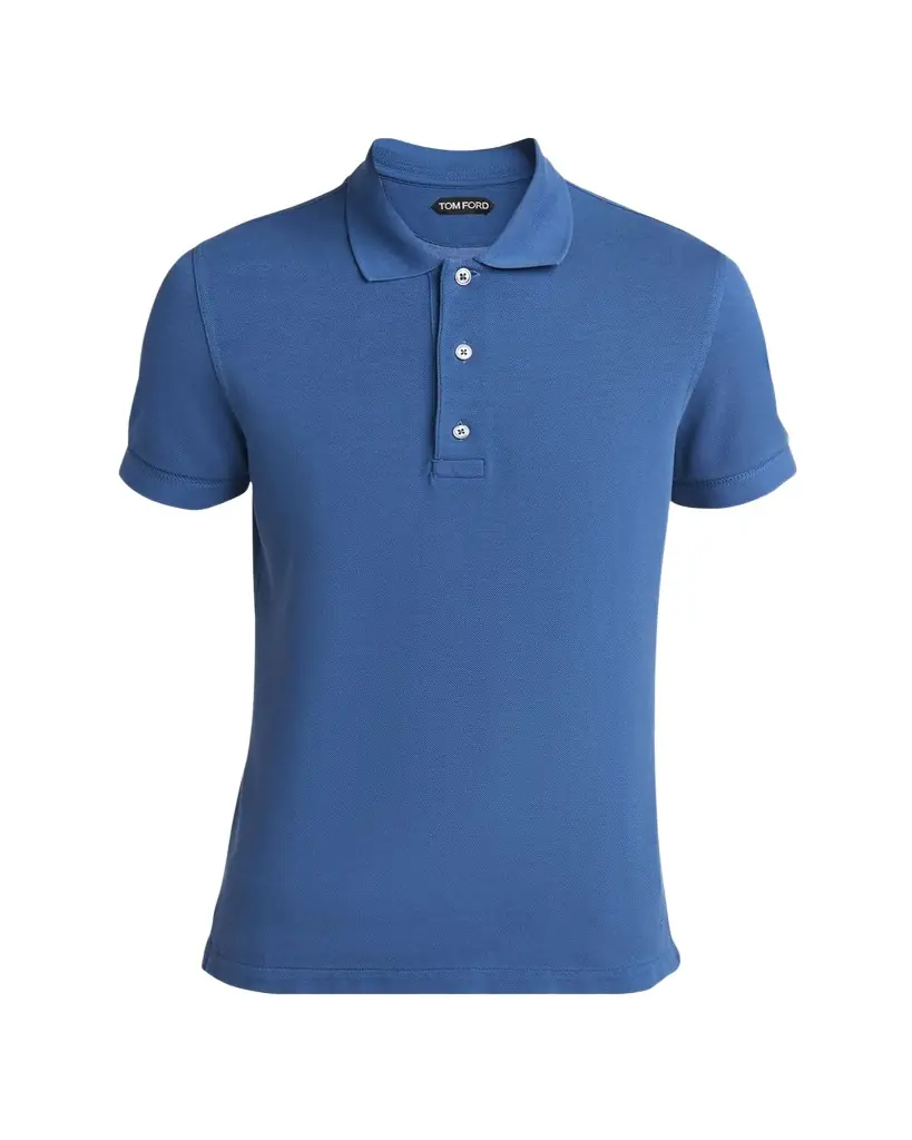 TOM FORD Men's Lyocell Pique Polo Shirt - Women's Clothing