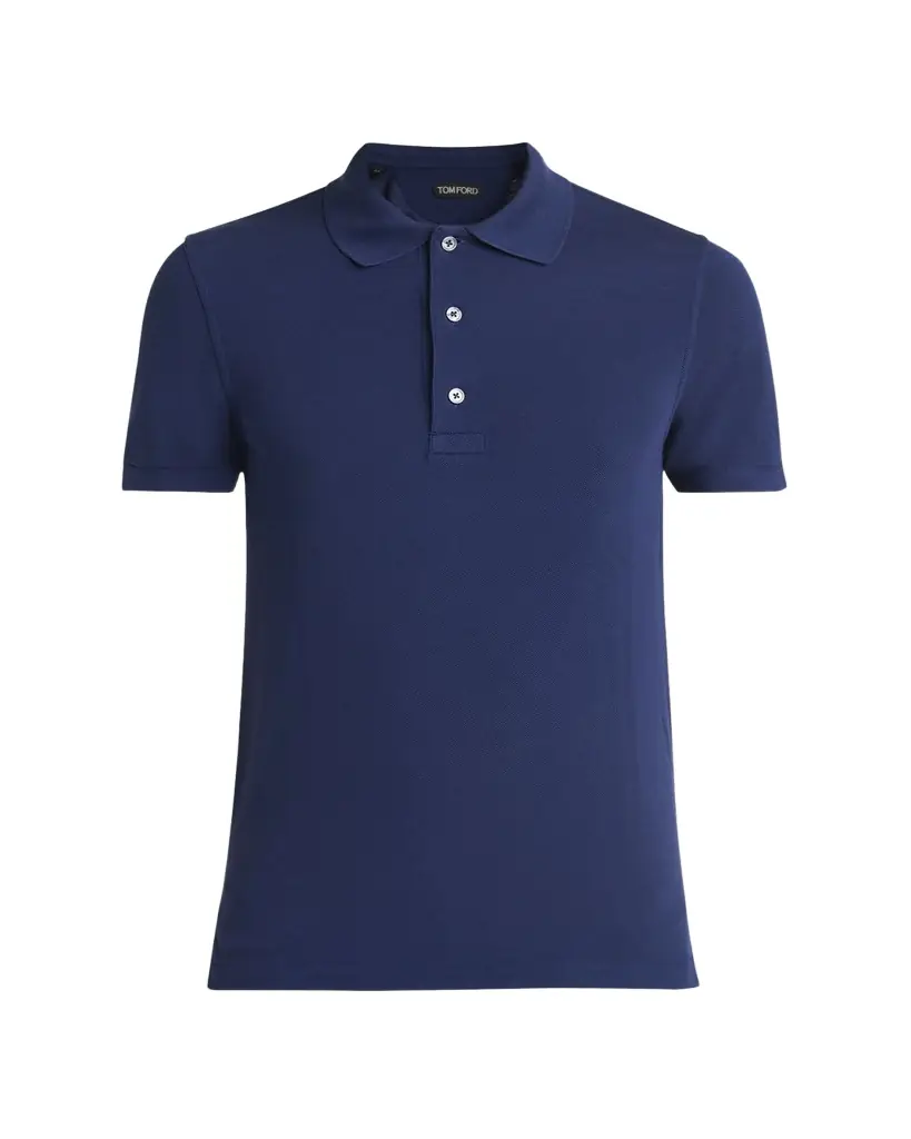 TOM FORD Men's Lyocell Pique Polo Shirt