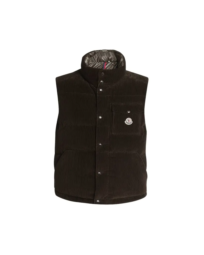 Moncler Men's Agen Full-Zip Corduroy Vest