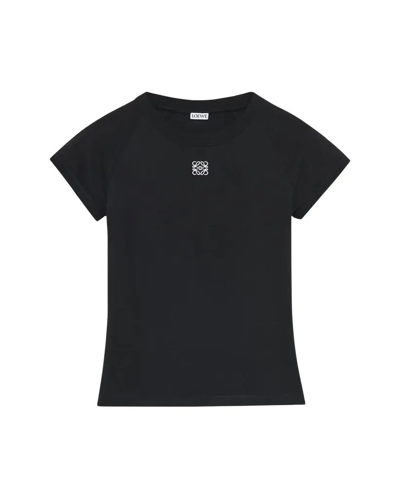 Loewe Ribbed Anagram Short-Sleeve Tee
