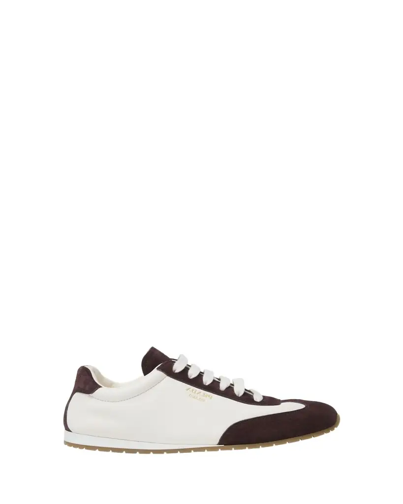 Prada Suede and Leather Low-Top Sneakers