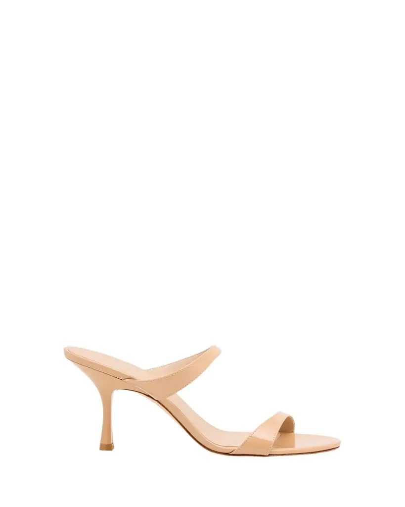Stuart Weitzman Nudist Patent Leather Dual-Strap Sandals
