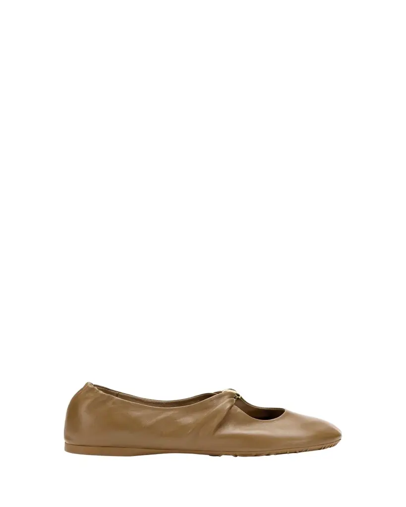 Loewe Pebble Soft Leather Ballerina Flats