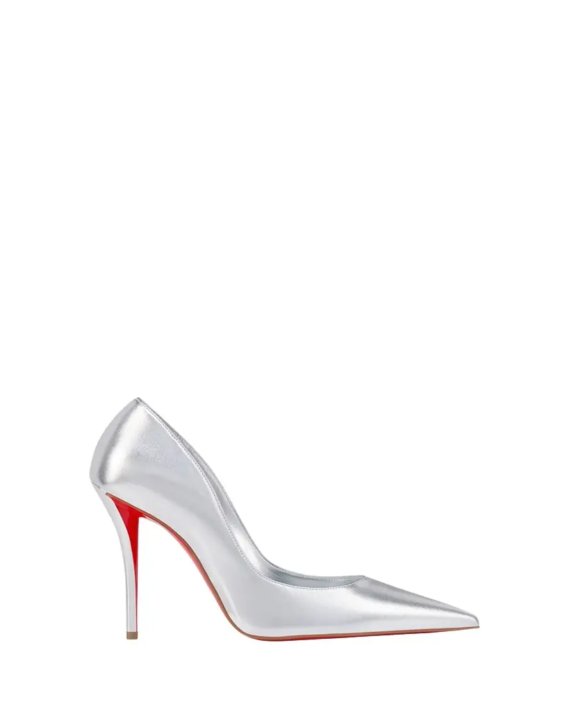 Christian Louboutin 100mm Miss Z Metallic Leather Pumps
