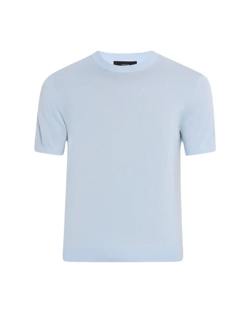 Vince Men's Featherweight Wool-Cashmere Short-Sleeve Crewneck Sweater