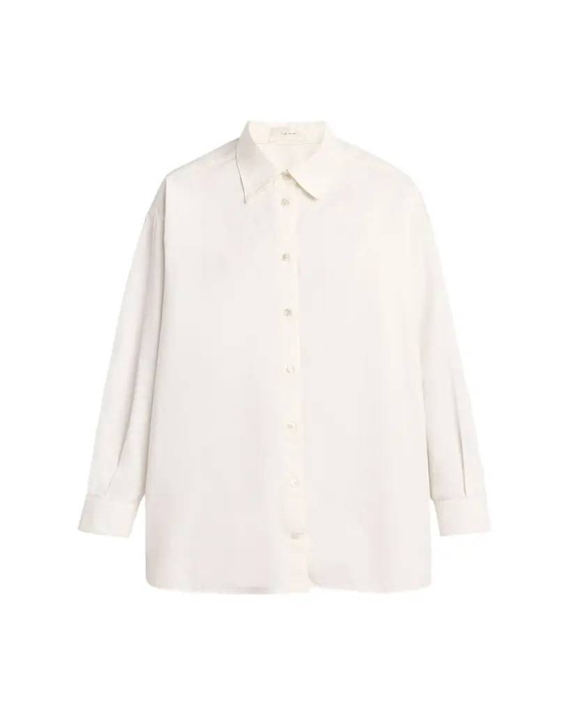 THE ROW Luka Cotton-Cashmere Button-Down Shirt