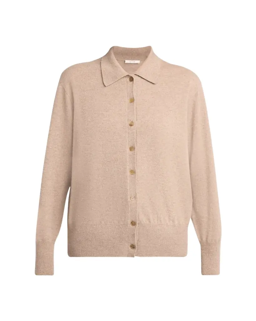THE ROW Lillia Cashmere Collared Cardigan