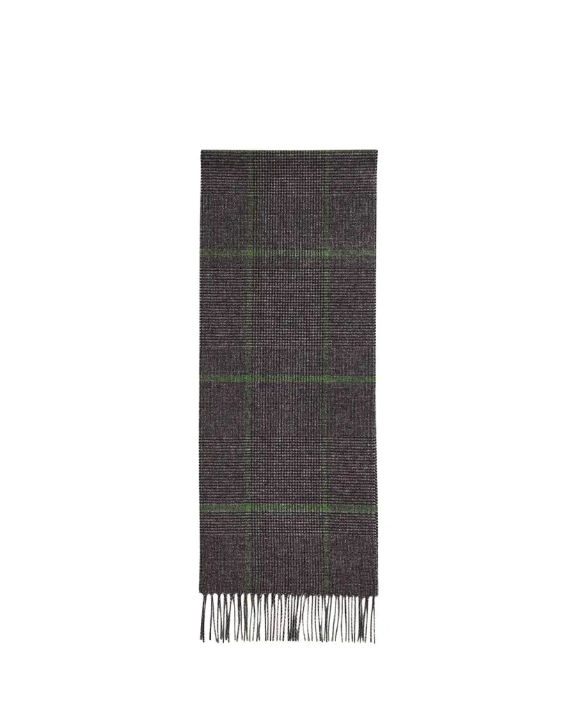PIACENZA Men's Silk Cashmere Glen Plaid Scarf