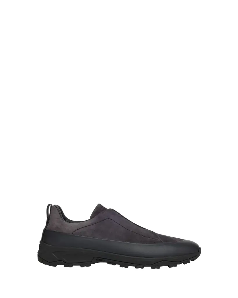 ZEGNA Men's Triple Stitch Monte Suede and Leather Slip-On Sneakers - Women's Shoes