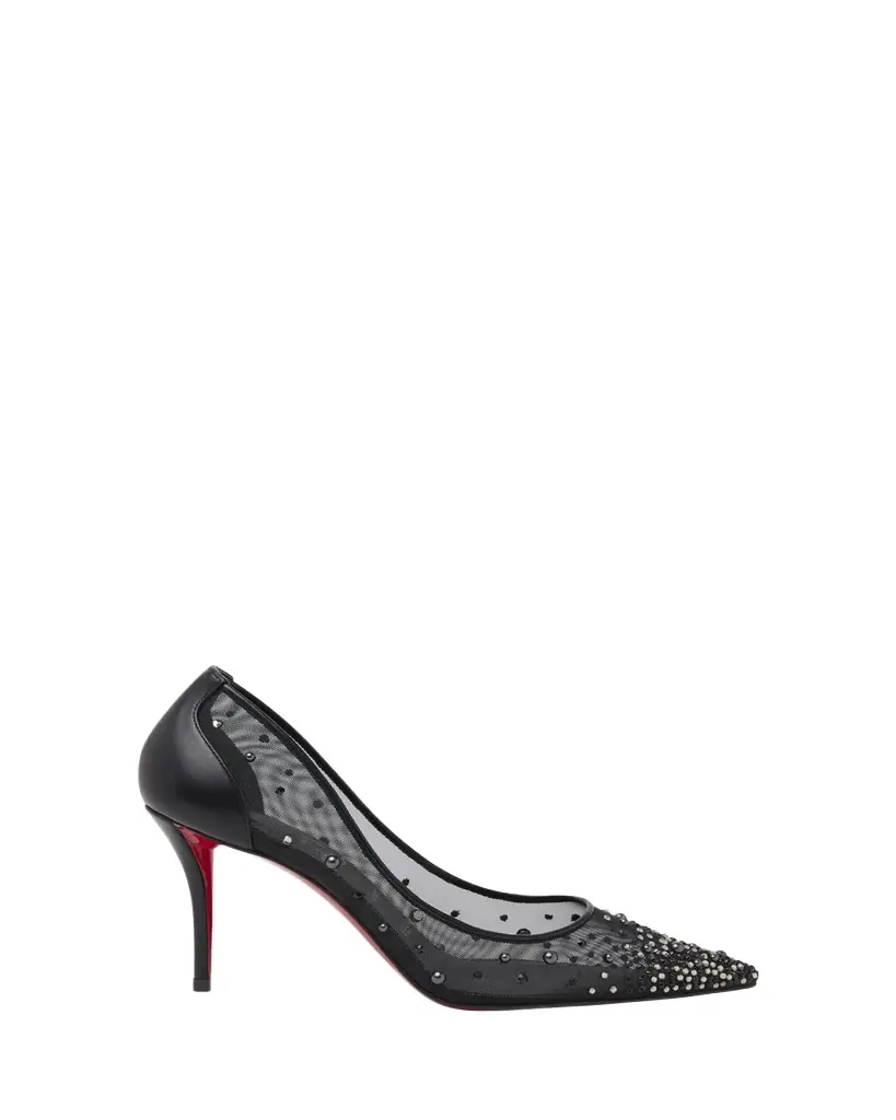 Christian Louboutin 80mm Miss Z Degrastra Embellished Mesh Pumps - Women's Shoes