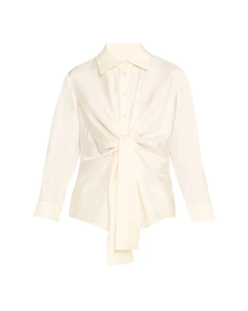 Rohe Long-Sleeve Silk Knot Shirt