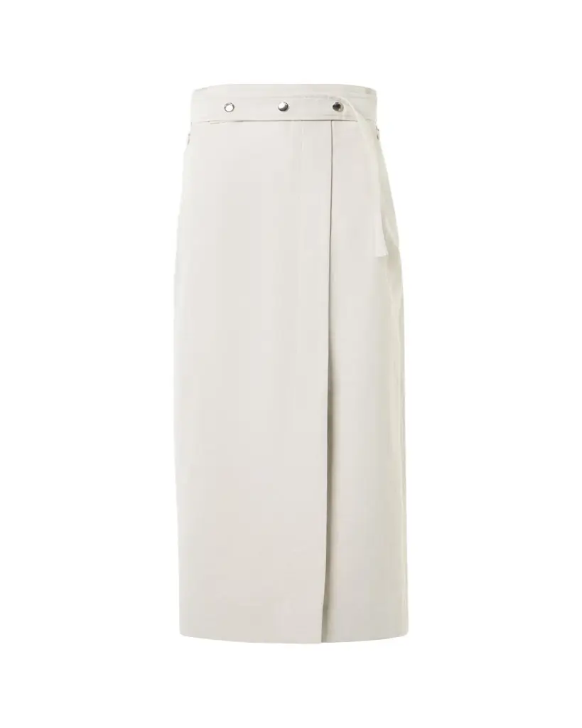 Akris Cotton-Linen Wrap Skirt